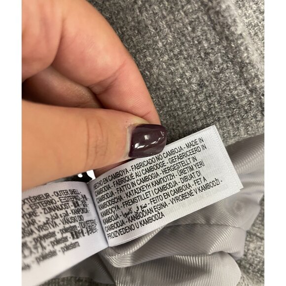 Zara Womens Jacket Blazer S Small Gray Round Neck Gold Button 3046/020 NWT - Picture 11 of 16